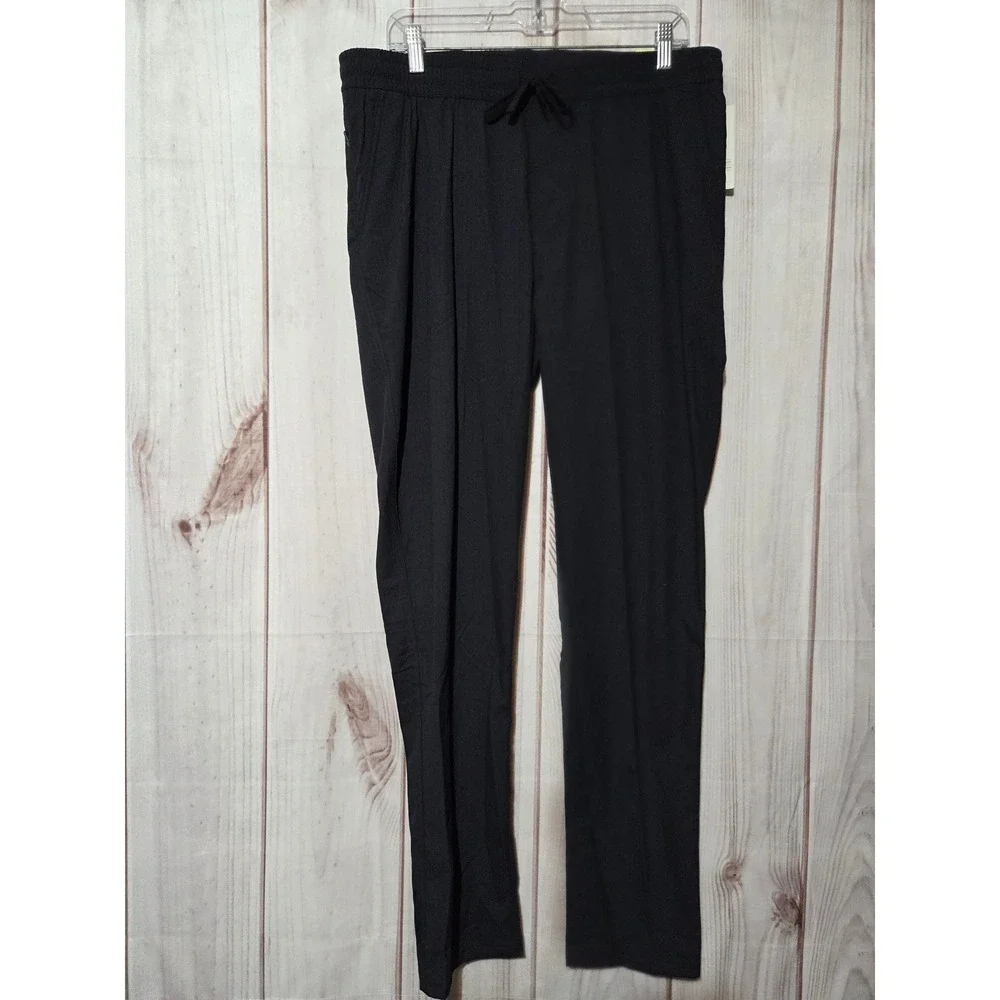 All in Motion‎ Mens Ripstop Pants Black Medium Moisture Wicking UPF 50+ Stretch